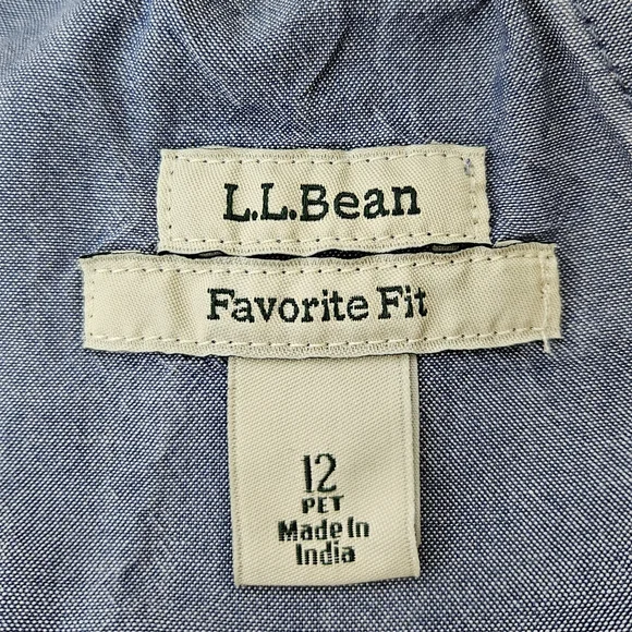 L.L. Bean Womens Lakewashed Chino Pants Mid Rise Pull On Elastic Waistband 12P - Picture 4 of 9